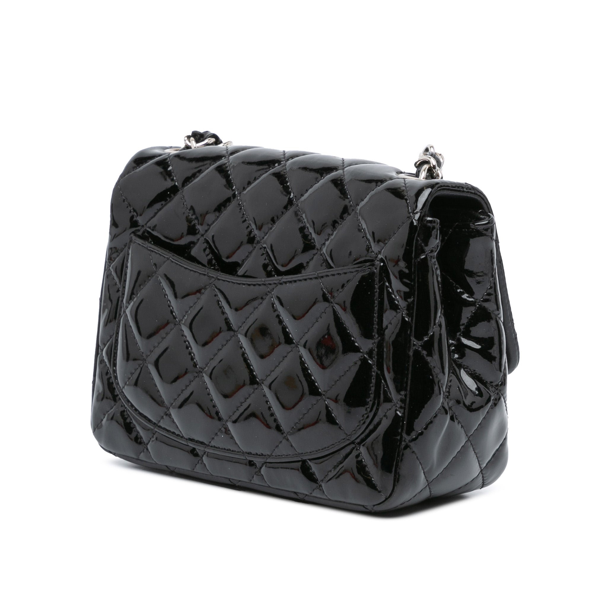 Chanel | Pre-Owned Mini Square Classic Patent Single Flap - VIII | Black