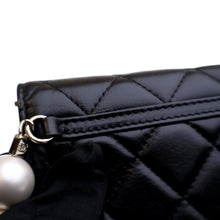 Chanel | Pre-Owned Quilted Lambskin Maxi Pearls Clutch With Chain | Black