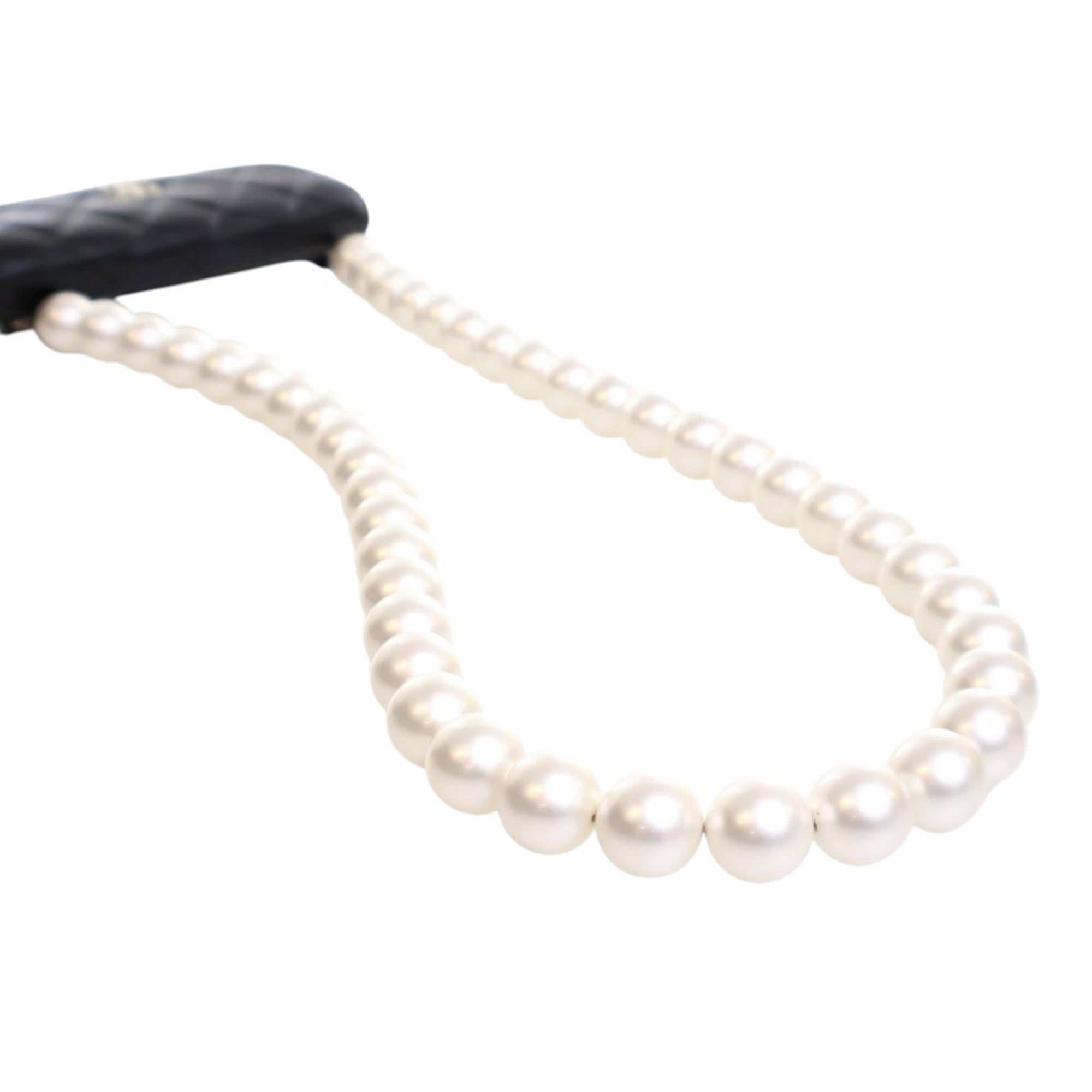 Chanel | Pre-Owned Quilted Lambskin Maxi Pearls Clutch With Chain | Black