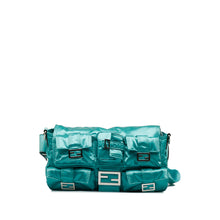 Fendi Pre-Owned Nylon Multipocket Baguette | Women | Blue x Turquoise