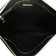 Prada | Pre-Owned Woven Goatskin Madras Zip Clutch | Brown