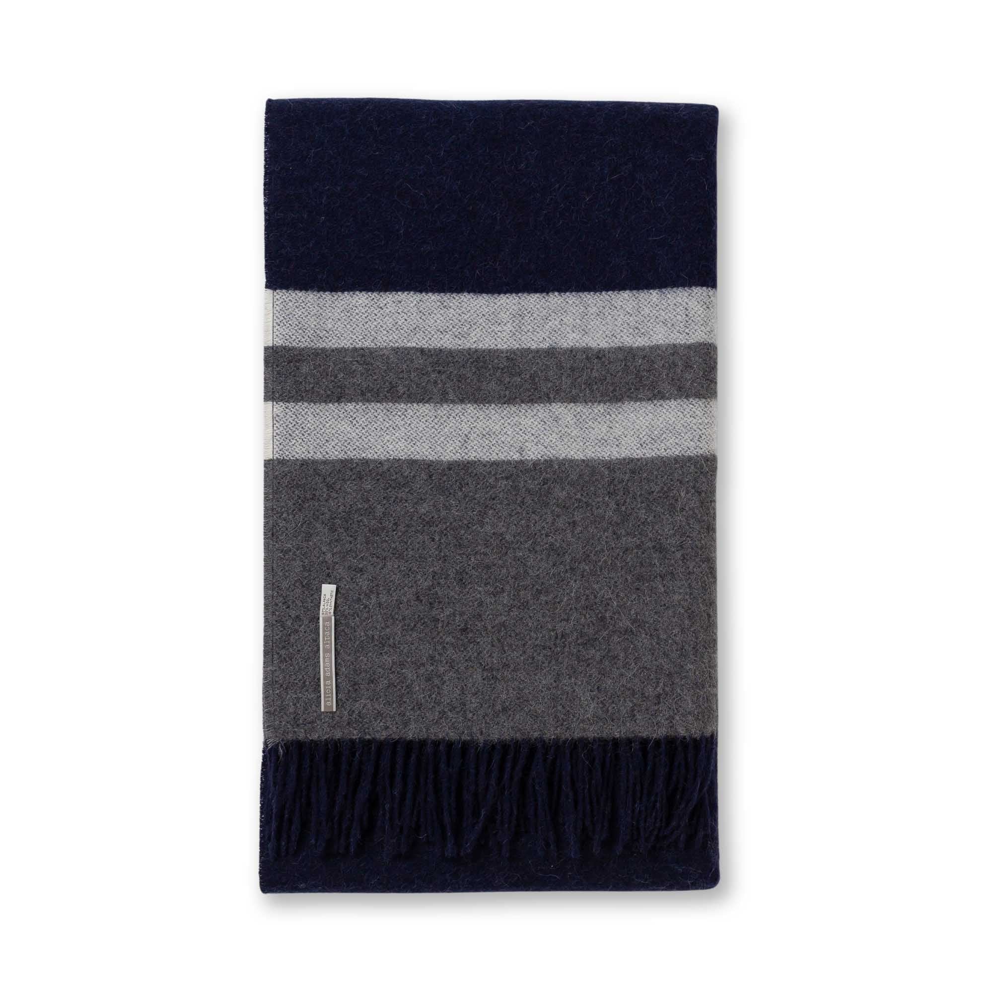 Canyon Throw | Navy / Dark Grey / Ivory