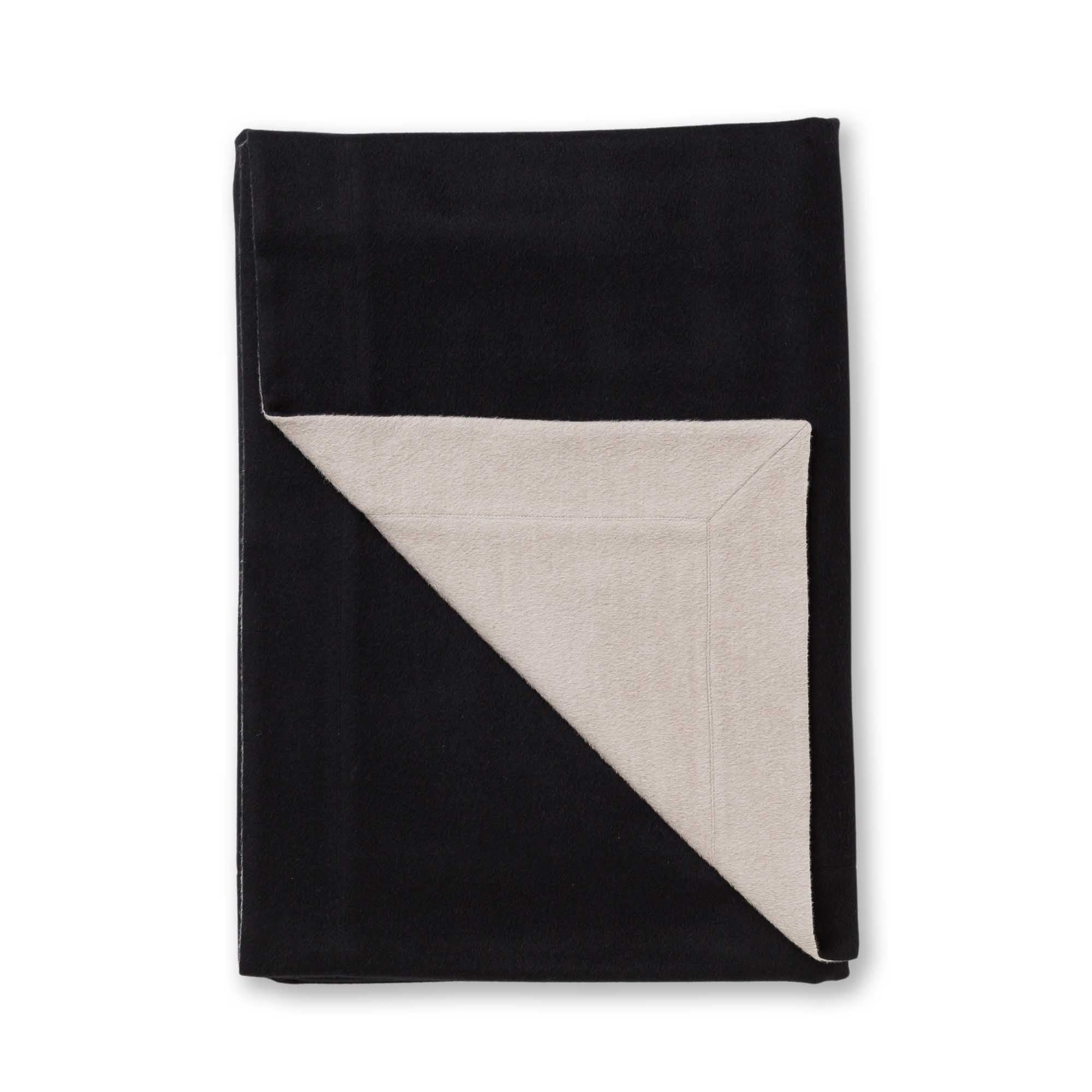 Hudson Throw | Black / Light Taupe