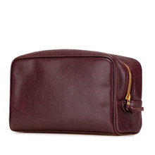 Chanel | Pre-Owned CC Caviar Pouch | Red/Burgundy