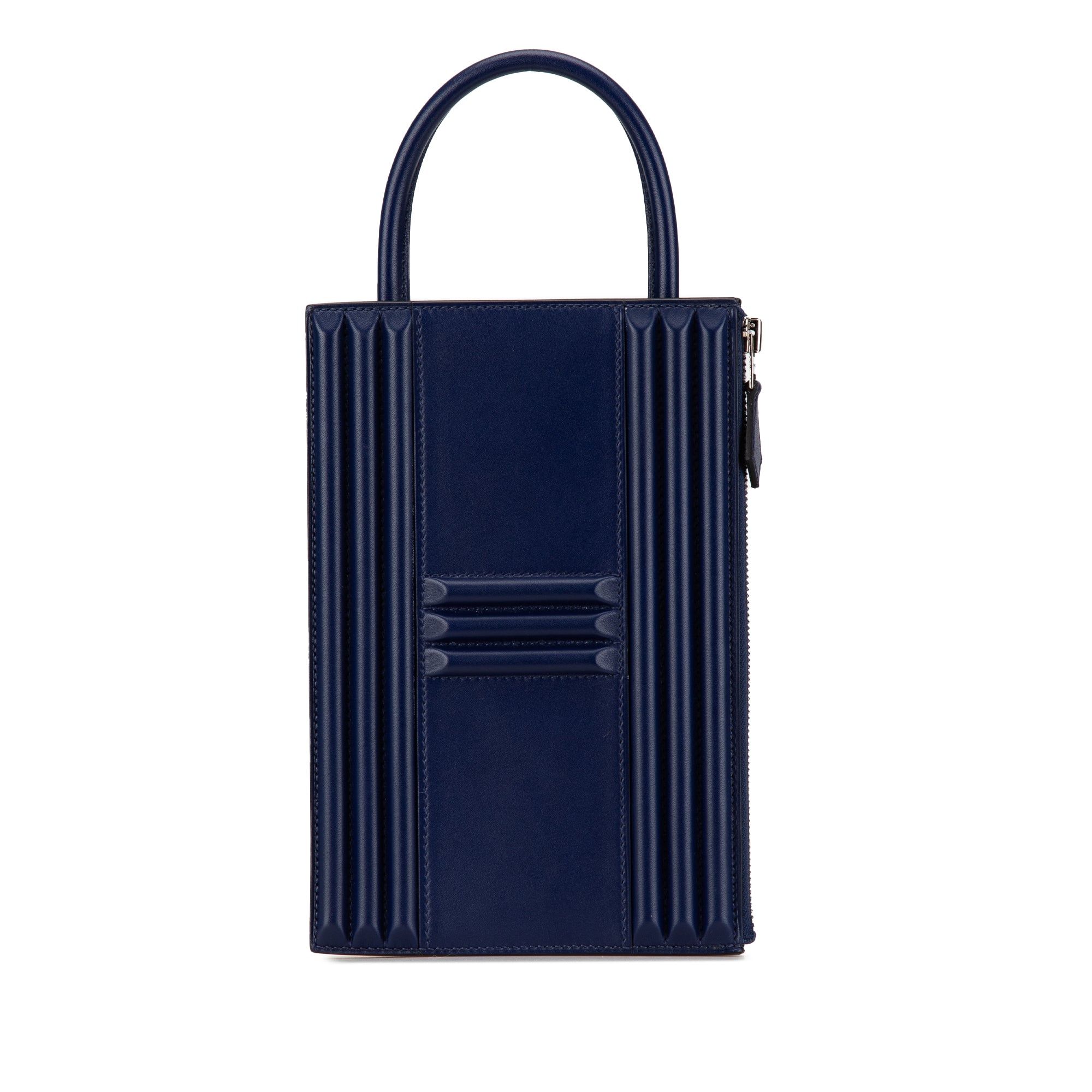 Hermes | Pre-Owned Tadelakt Kelly Cadena Handbag | Blue/Navy