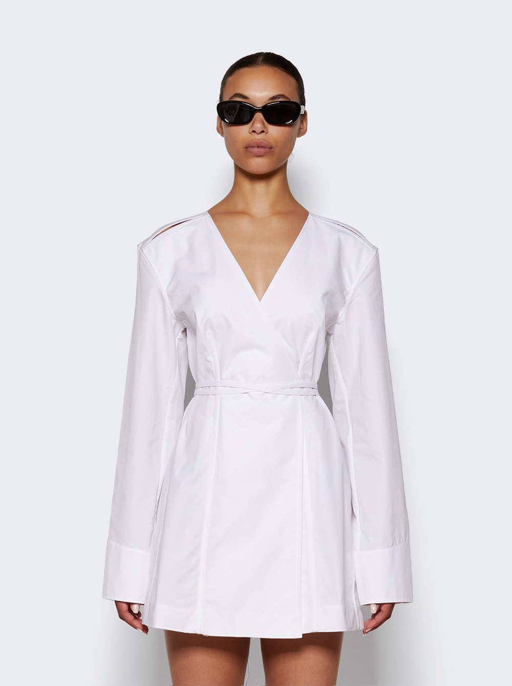 Women | alexanderwang | Slit Tailored Shirtdress | White