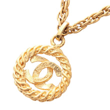 Chanel | Pre-Owned CC Gold Plated Round Pendant Necklace | Gold