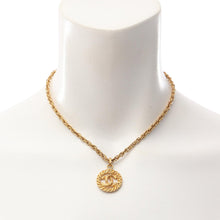 Chanel | Pre-Owned CC Gold Plated Round Pendant Necklace | Gold