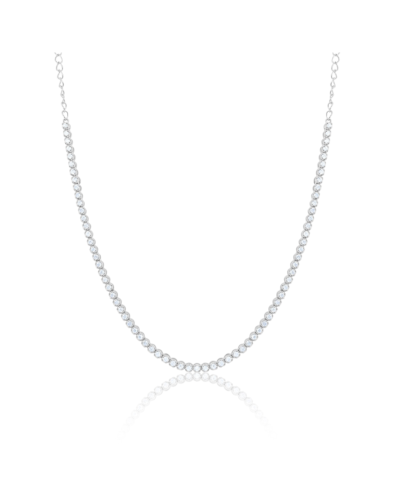 1.00 Carat Diamond Tennis Choker | 14kt White Gold