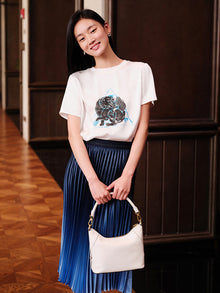 Silver Lion T-Shirt | White
