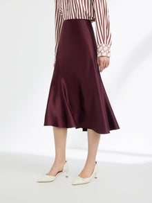 A-Line Skirt | Wine Red