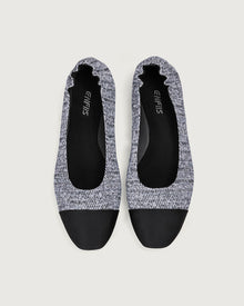 Enfiis Black Twill Jacquard Ballet Flats | Multi