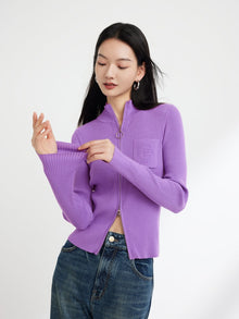 Knitted Cardigan | Purple