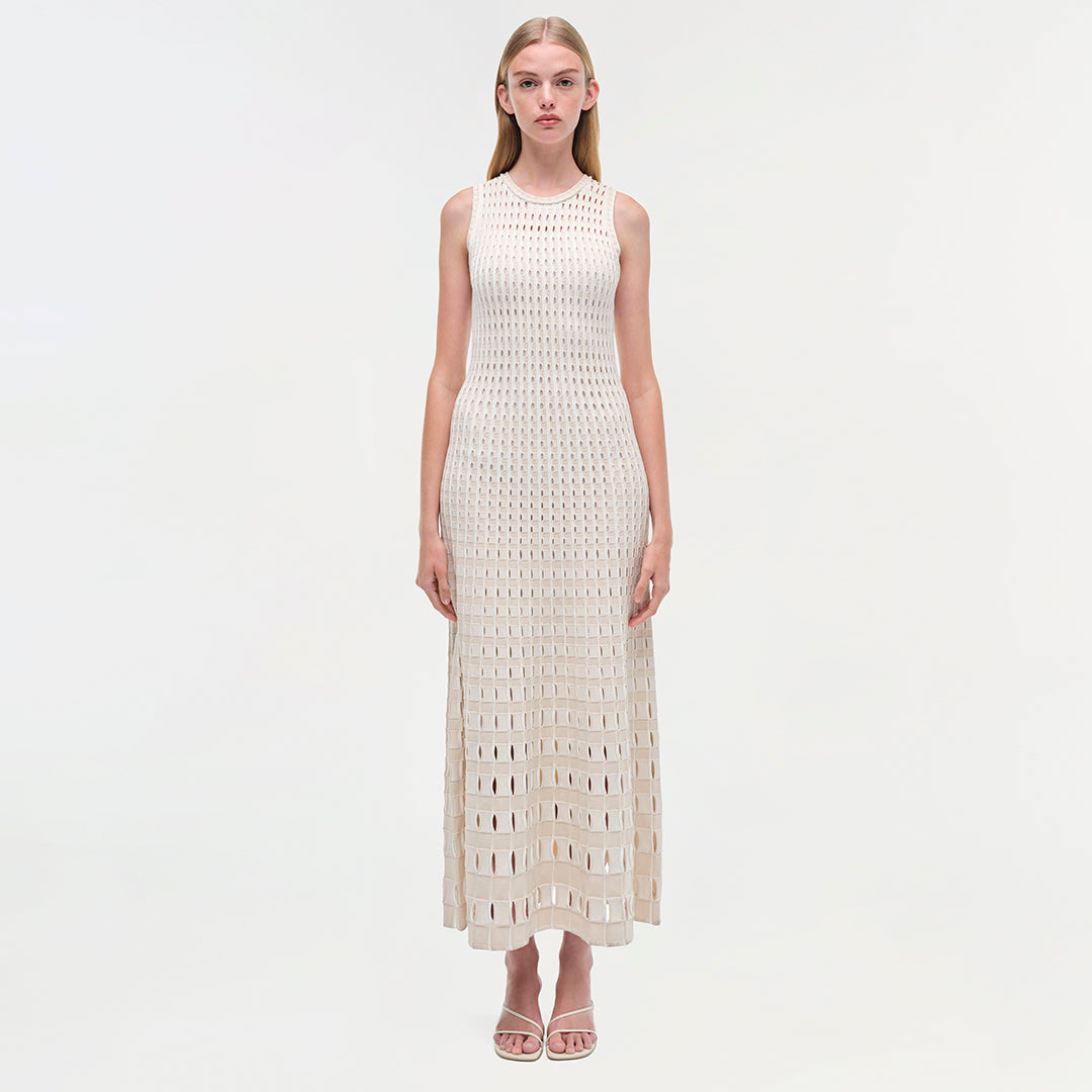 Womens | Zelma Knit Maxi Dress | Sand Multi