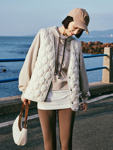 Duck Down Puffer Vest | White