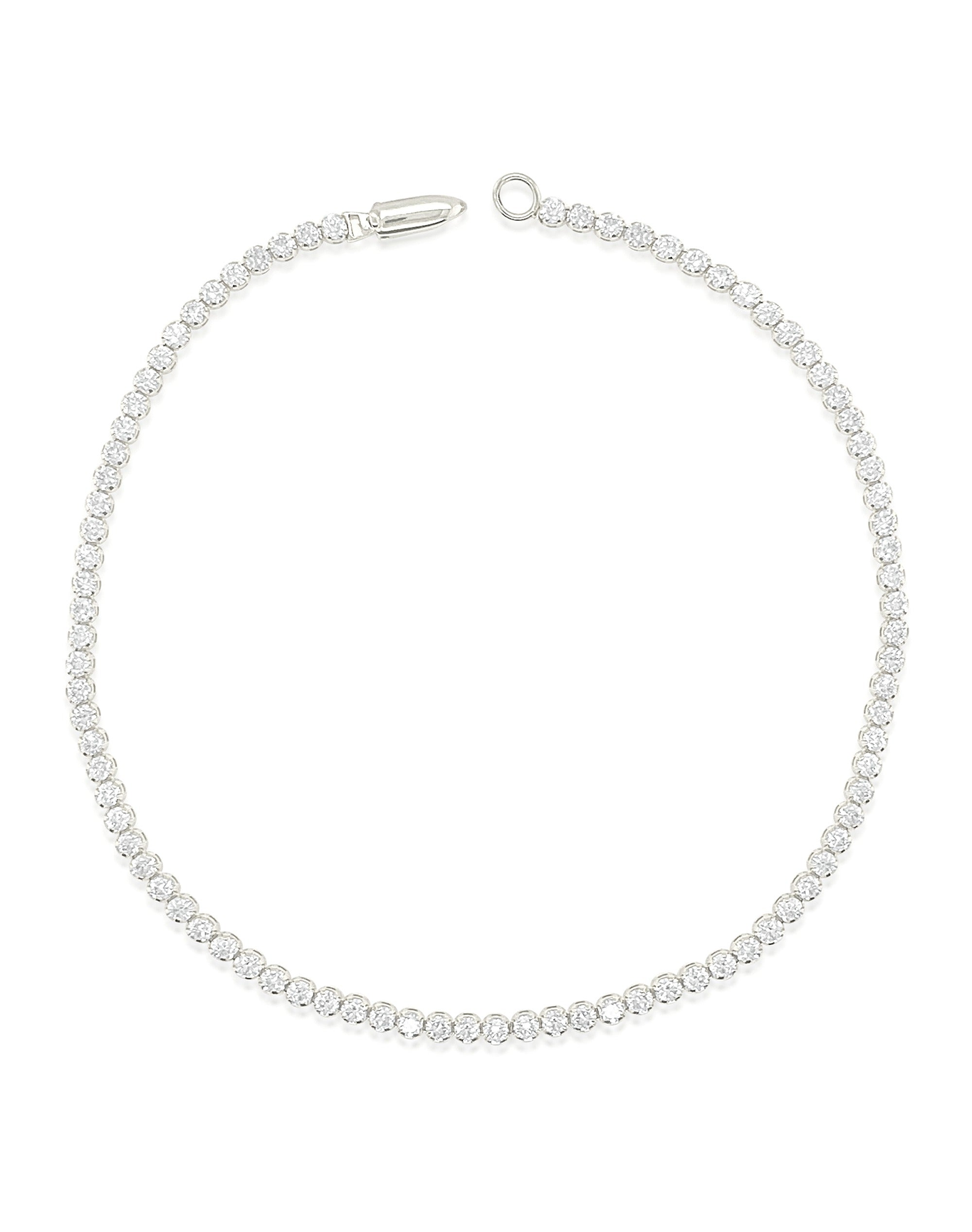 1.42 Diamond Tennis Bracelet With Press Lock | White Gold