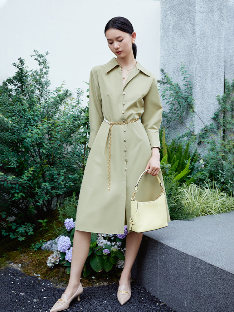 Shirt Dress | Green