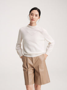 Cashmere Knit Top | White
