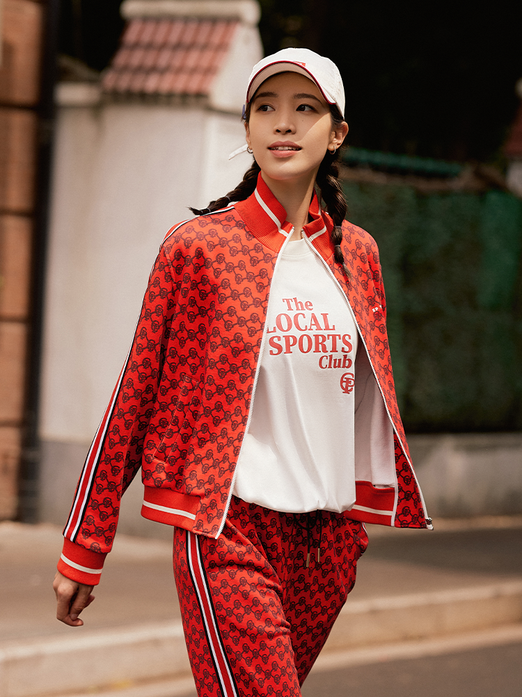 Printed Sport Jacket | Red