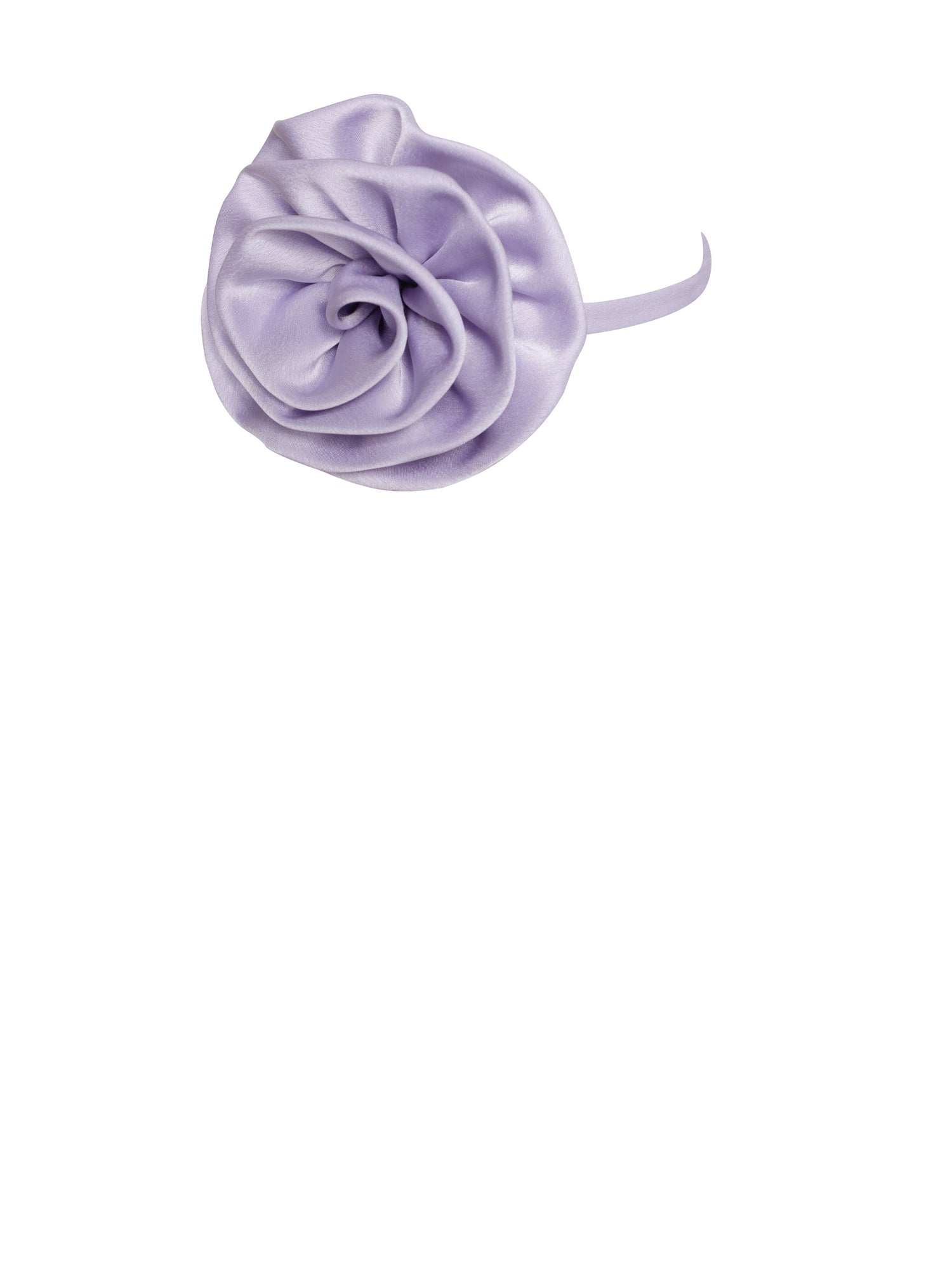 Vida Satin Rose Flower Choker | Light Orchid