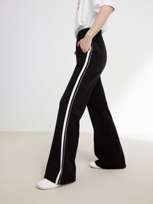 Loose Fit Flare Pants For Sports | Black