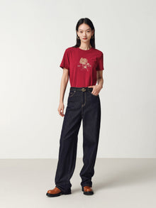 High-Waisted Slim Jeans | Navy
