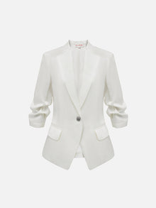 Slim Waist Blazer | White