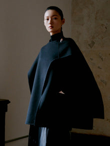 Double-Faced Wool Coat | Black
