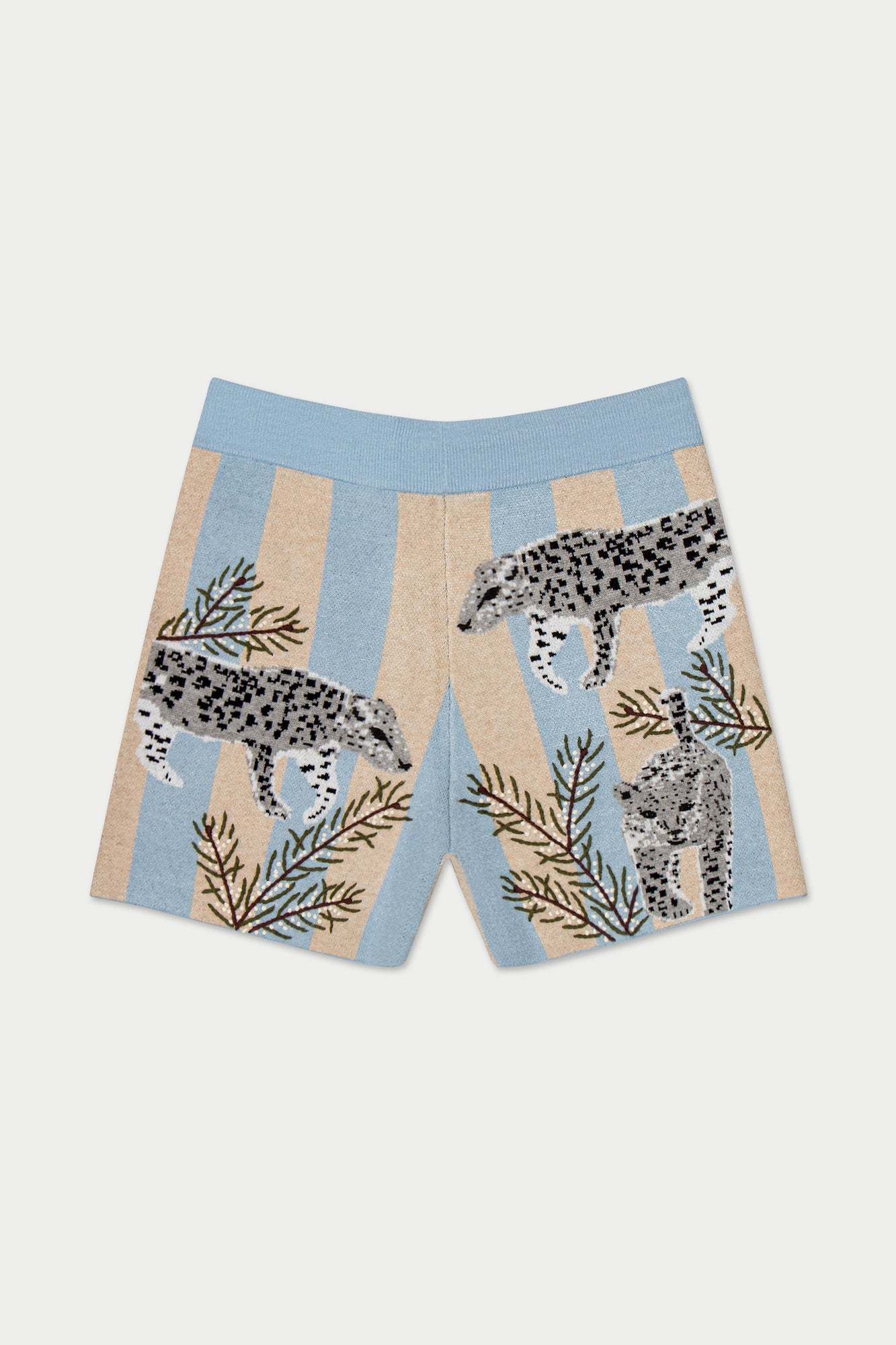 Snow Leopard Knit Short | Blue
