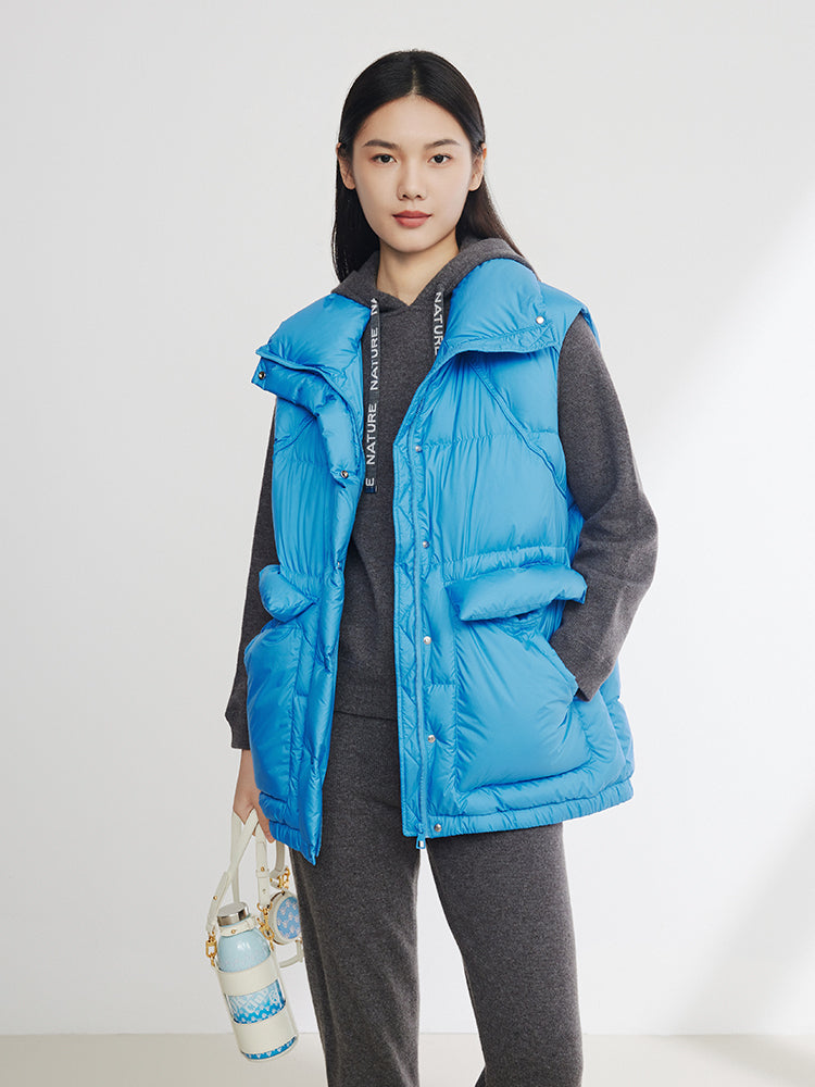 Goose Down Vest | Blue