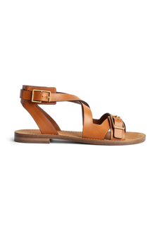 Womens | Cecilia Caprese Leather With V | Tawny