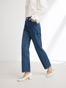 Small Straight Pipe Pants | Navy