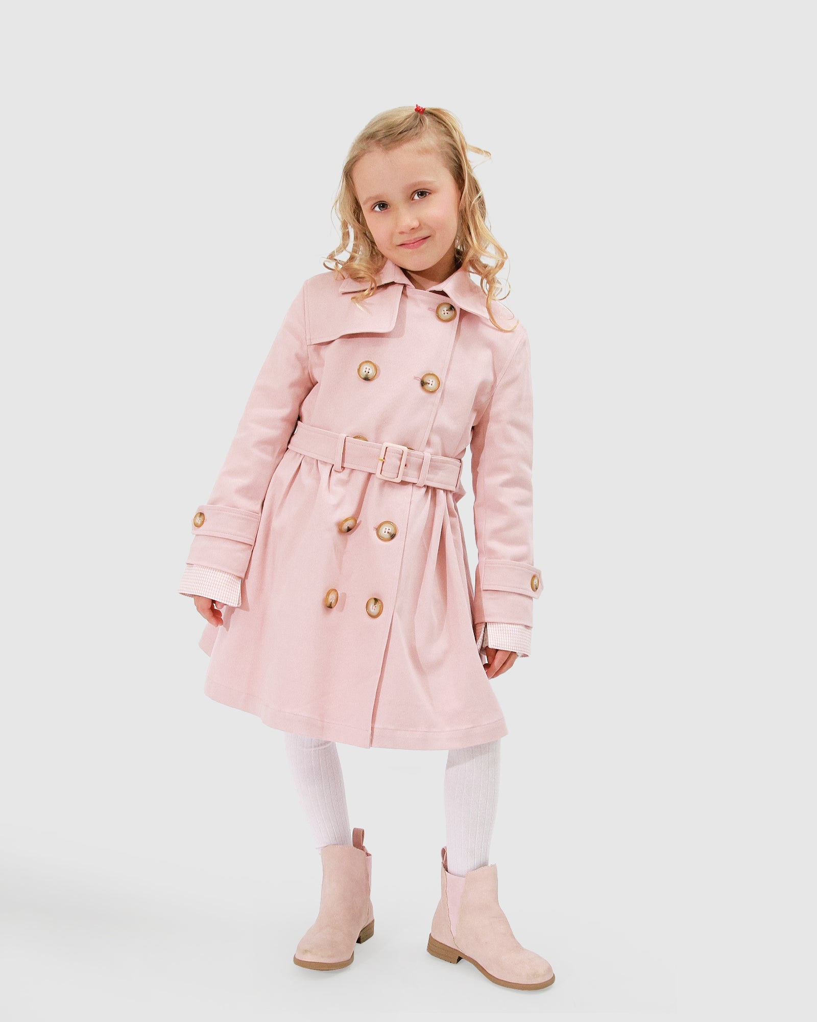 Kids | Miss Sunshine Trench Coat | Blush Pink