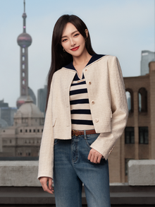 Parisian-Style Wool Jacket | White