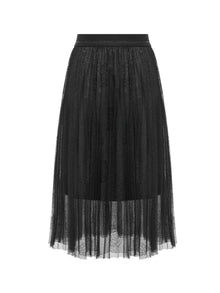 Jacquard Gradient Skirt | Black