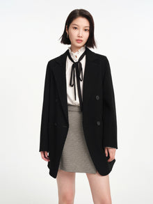 Tailored Wool Coat | Black