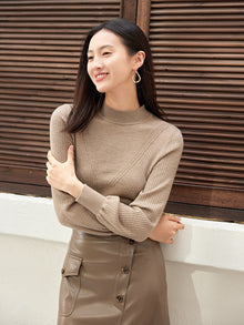 Cashmere Knit Top | Camel
