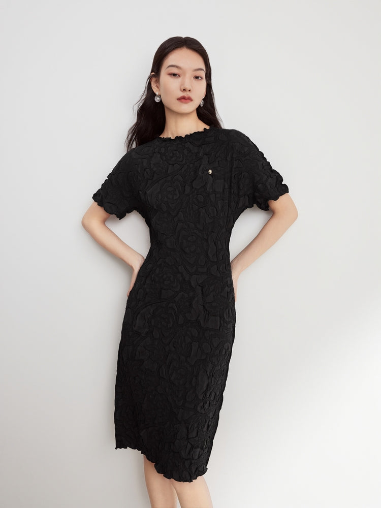 Chinese-Style Maxi Dress | Black