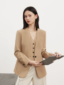Single-Breasted Jacket | Khaki