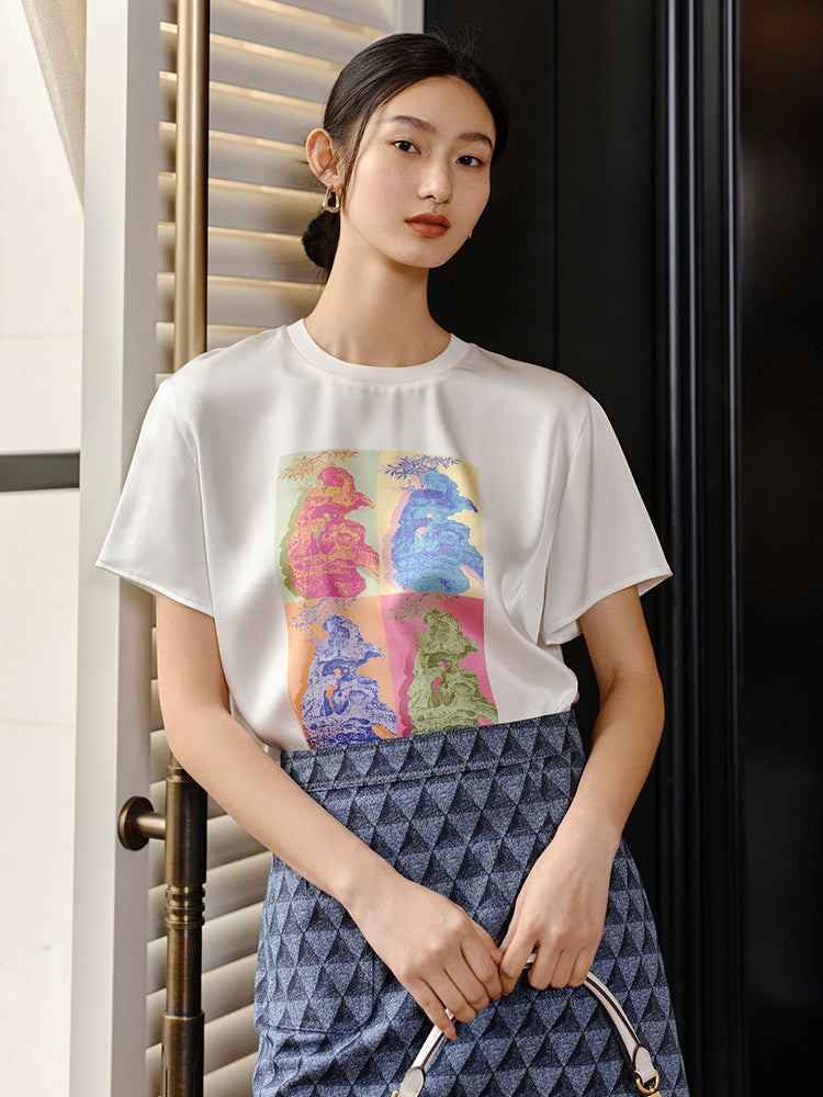 Crepe T-shirt | White