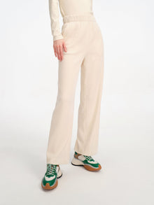 Slim-Cut Casual Track Trousers | Beige