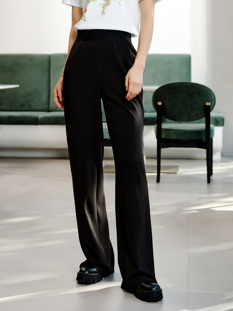 Straight Leg Pants | Black