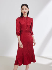 Silk Dress | Wine Red