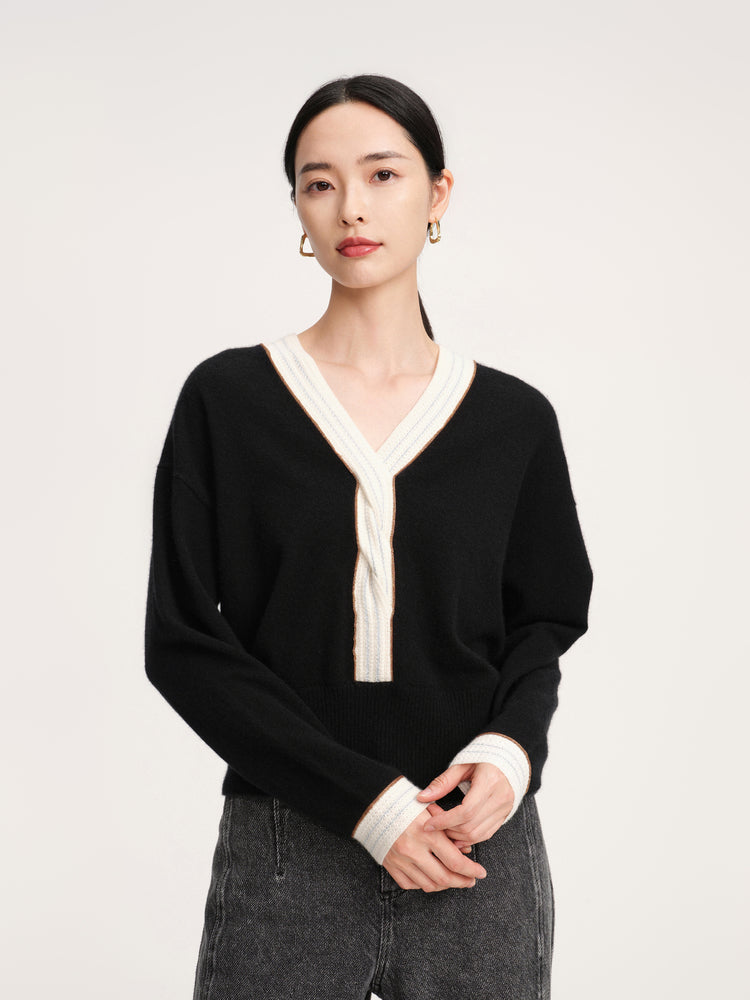 Cashmere Knit Top | Black