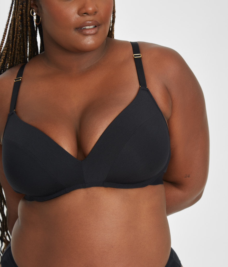 The All Day No-Wire Push Up | Jet Black