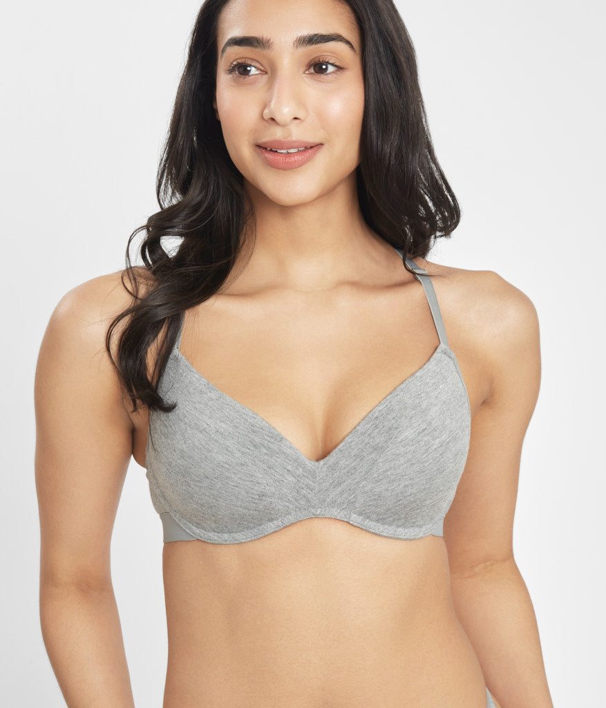 The All Day No-Wire Push Up | Heather Gray