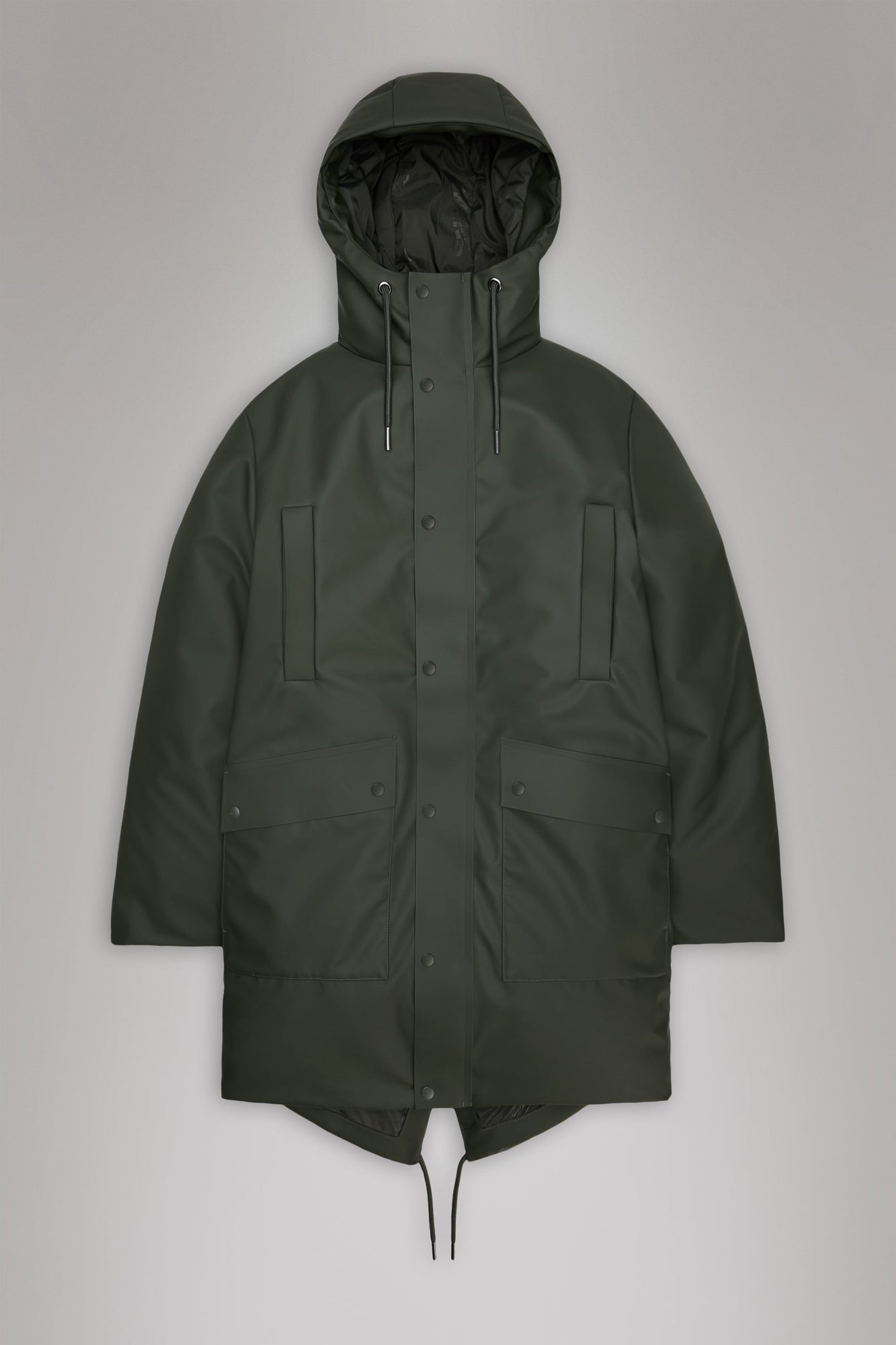 Rains Nome Long Parka Green Jacket