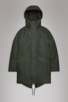 Rains Nome Long Parka Green Jacket