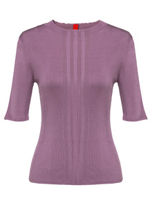 Silky Knitted Top | Purple