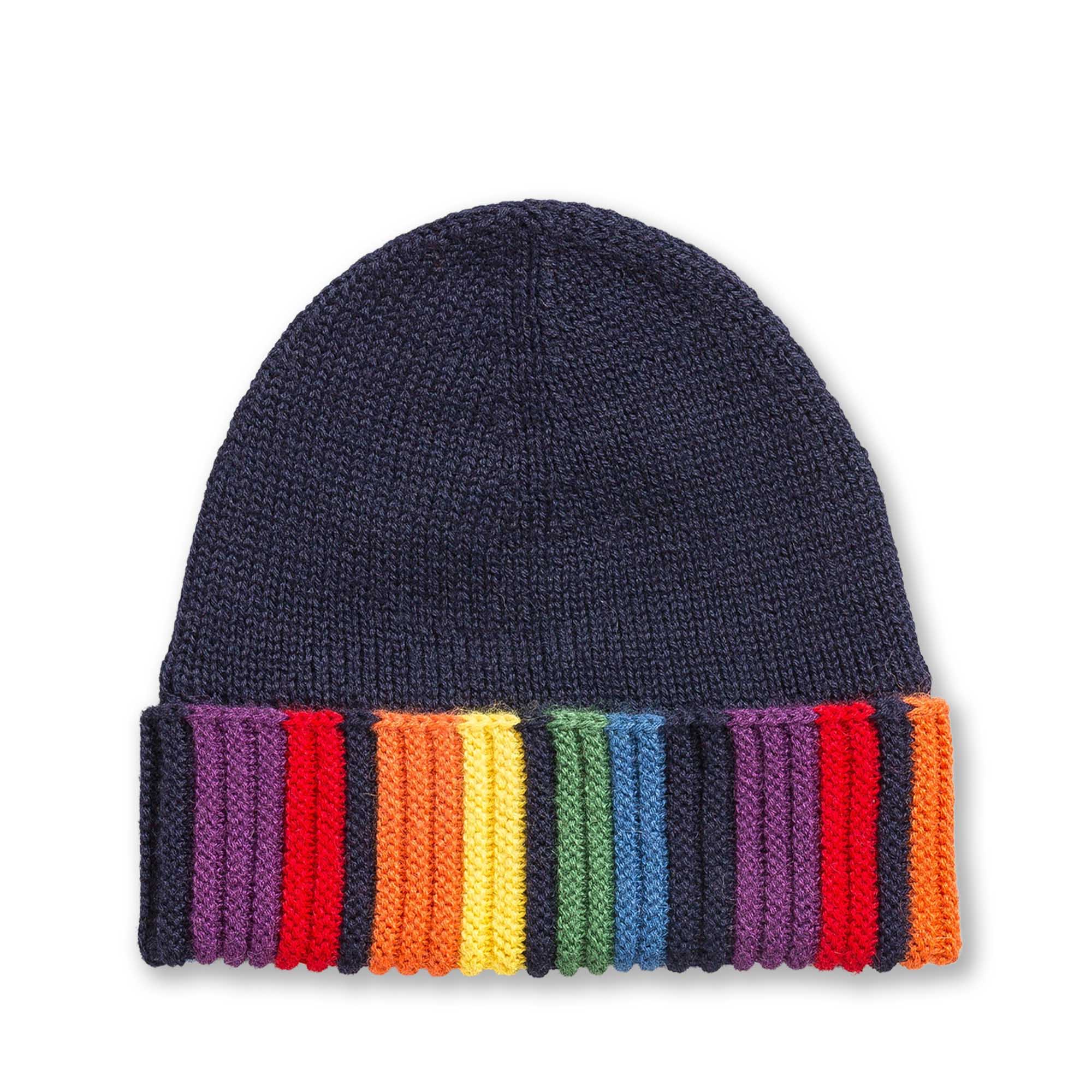 Womens | Rainbow Hat | Navy / Rainbow